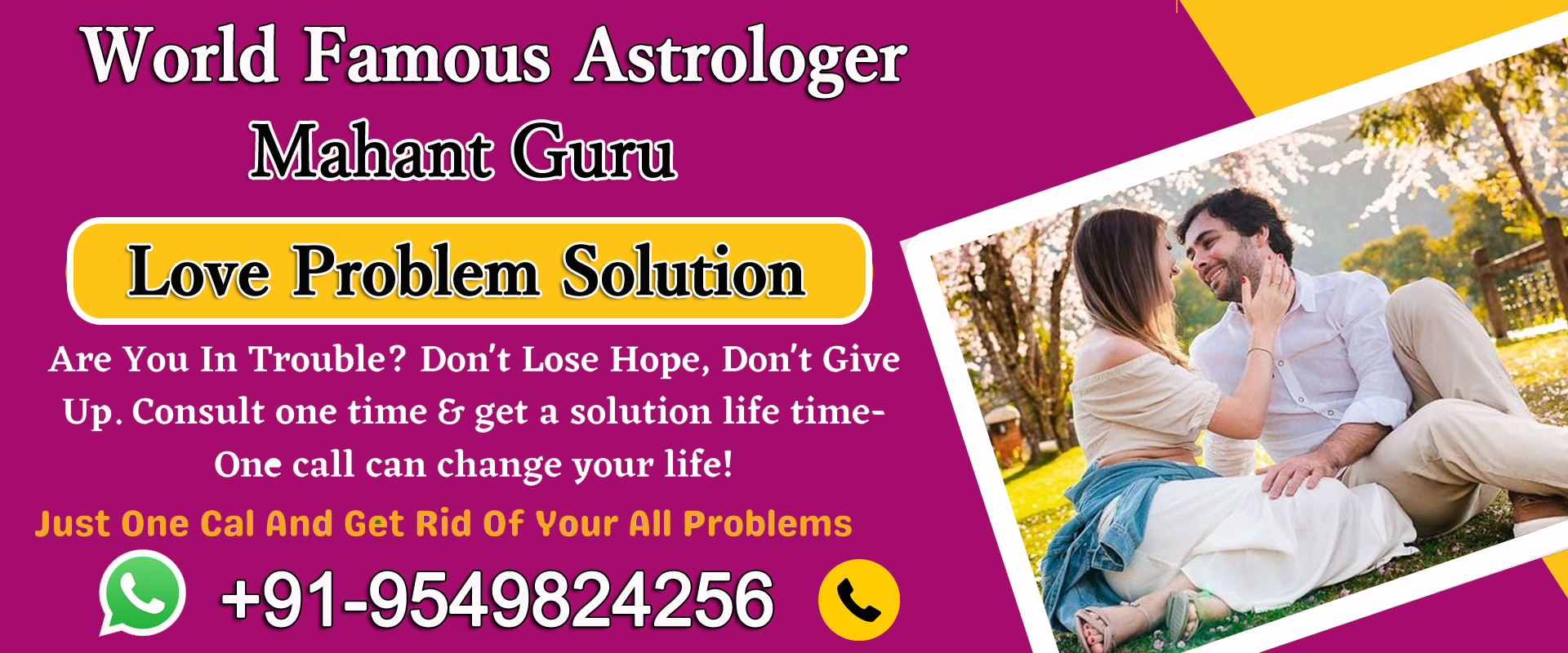 Astrologer World Famous Mahant Guru  +91-9549824256